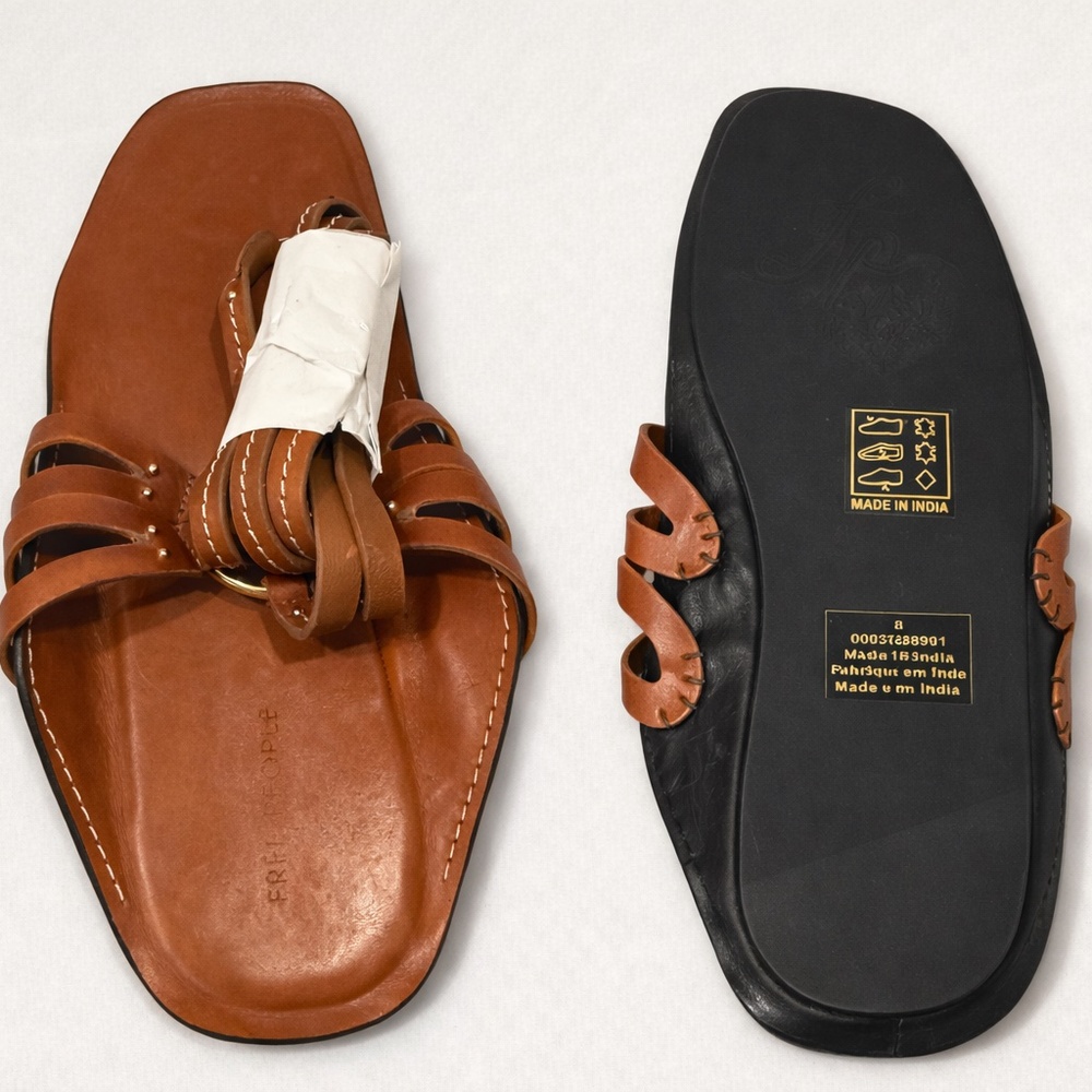 Free People Tan Leather Sandals - Picture 7 of 7